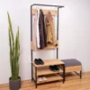 Industrial Coat & Shoe Rack2