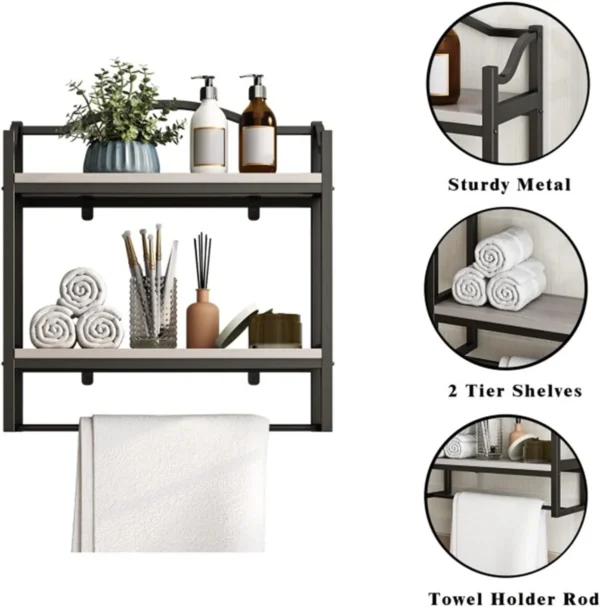 Wall Hanging Organizing Shelves 2 layers7