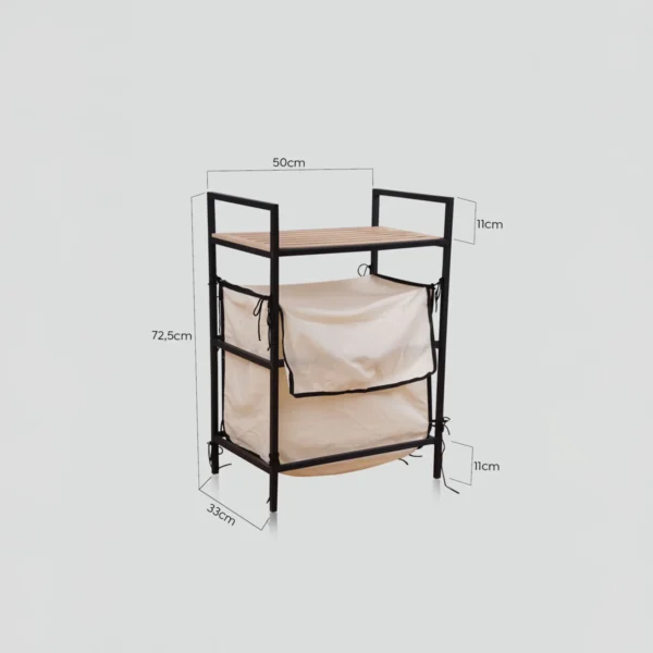 Wooden Stand With Fabric Bag Storage5